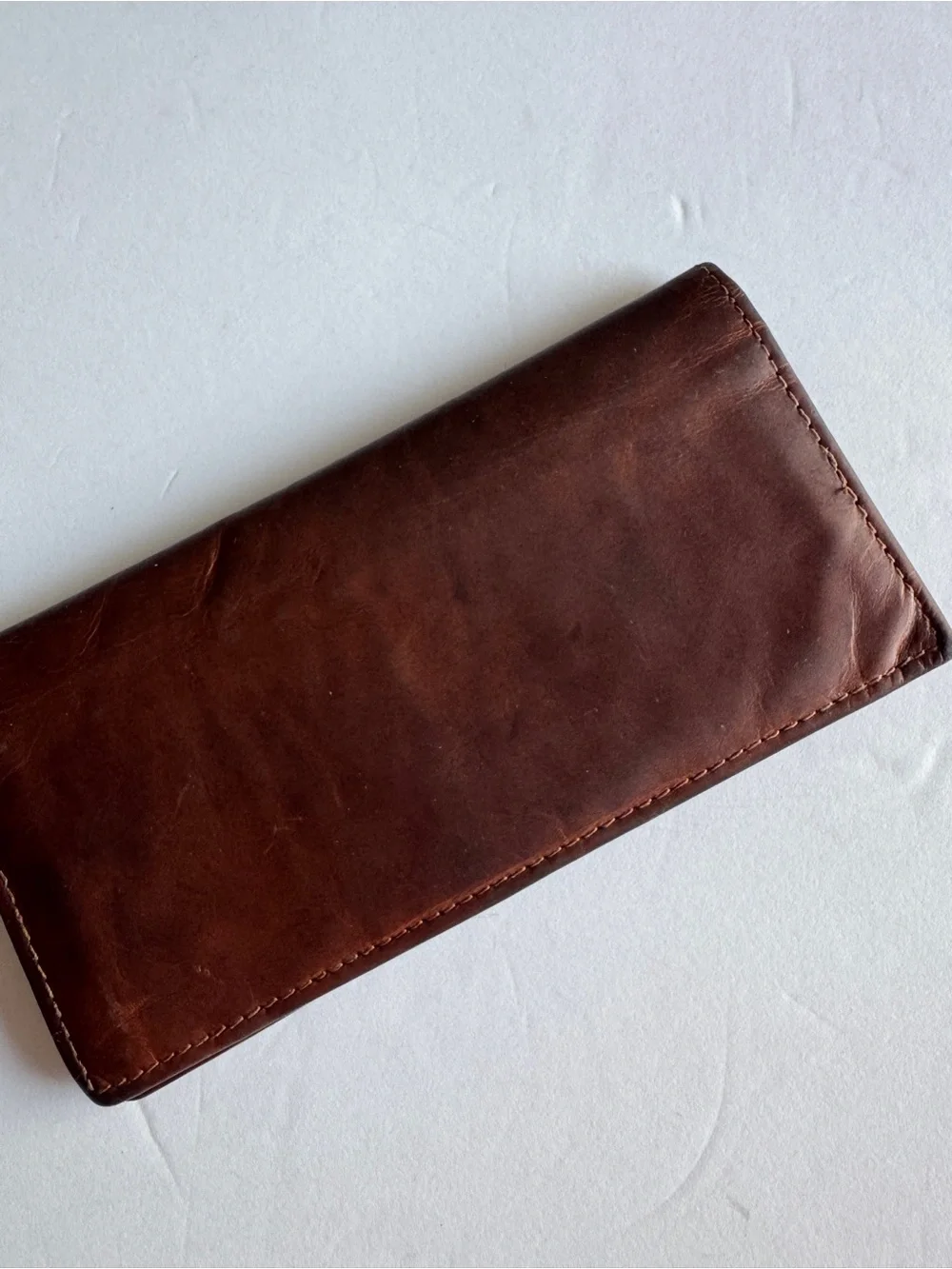 Vintage Remington Brown Leather Wallet with Brass Accent